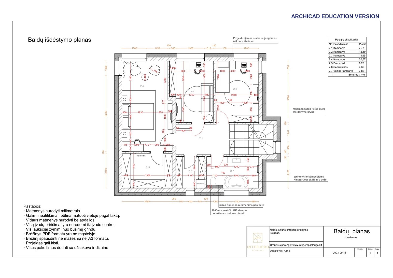 TECHNICAL DRAWINGS FOR A TWO-STOREY HOUSE IN KAUNAS ...